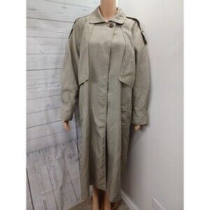 Vtg Lindsey Blake Women's Beige  Trench Coat Long Size 12
